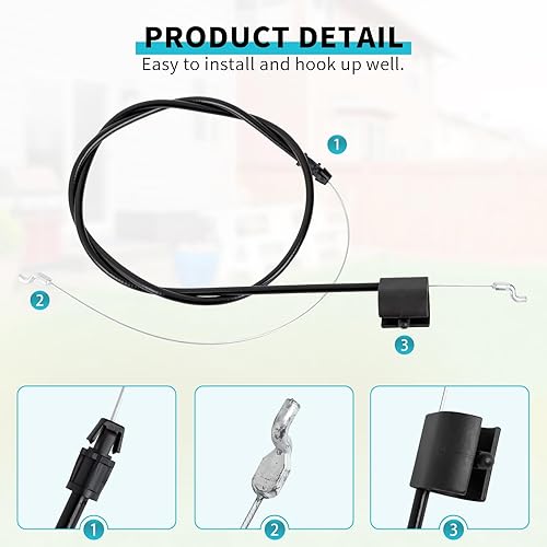 Miniatura 3 de 946-0957 746-0957 Cable de control de zona de motor compatible con máquinas MTD Craftsman Yard Man Yard Man Troy Bilt Bolens, se adapta a la mayoría