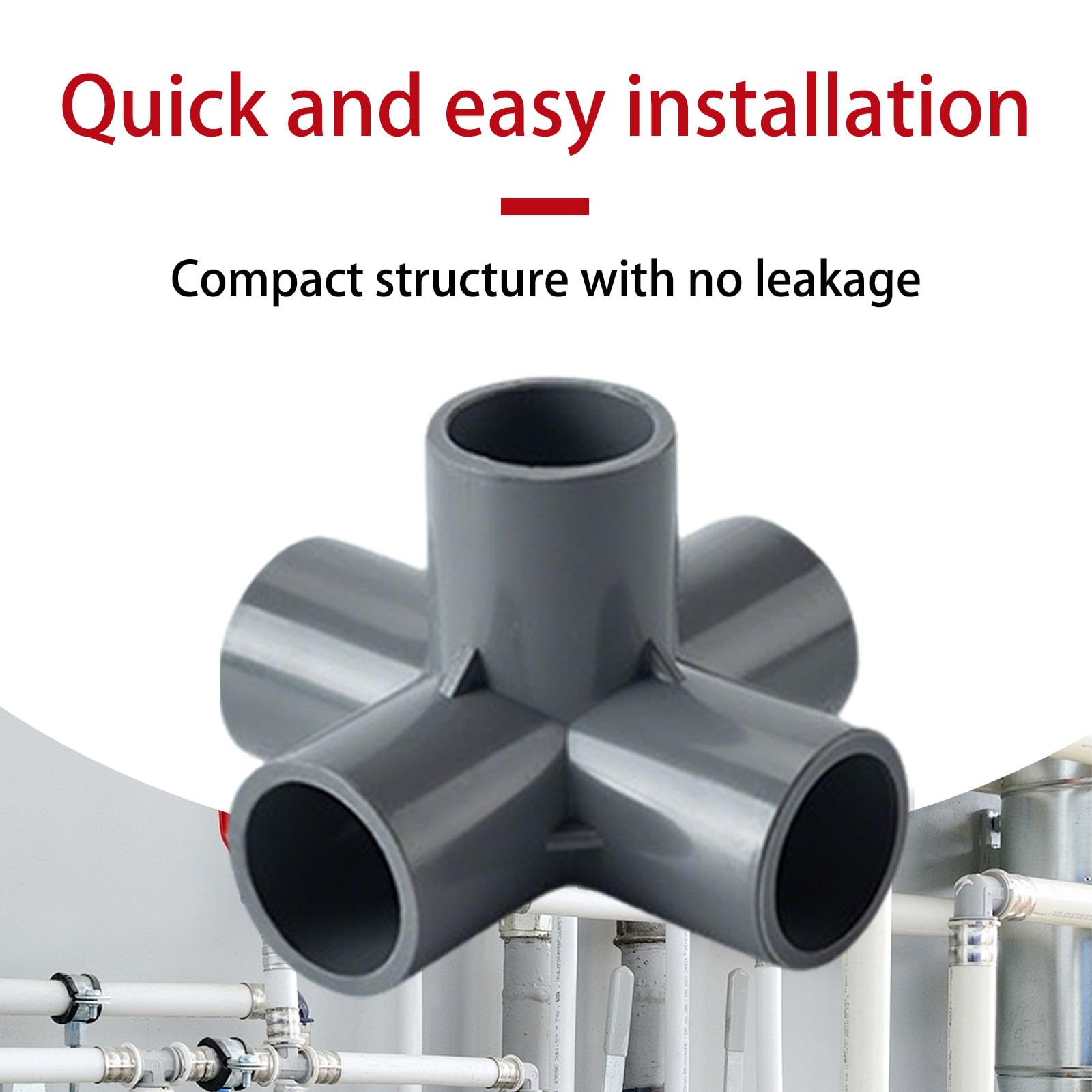 Adaptadores y Accesorios de tubería de PVC, Material plástico Duradero para riego de Jardines y proyectos de Agua de Bricolaje en el hogar 5-Way PVC Fitting_20pcs 2"