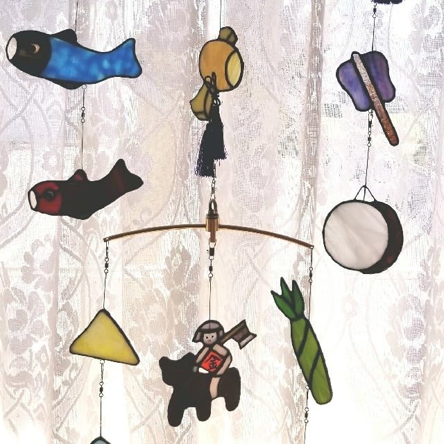 Amazon.co.jp: お誕生祝いに ステンドグラス製 端午の節句と縁起物の  