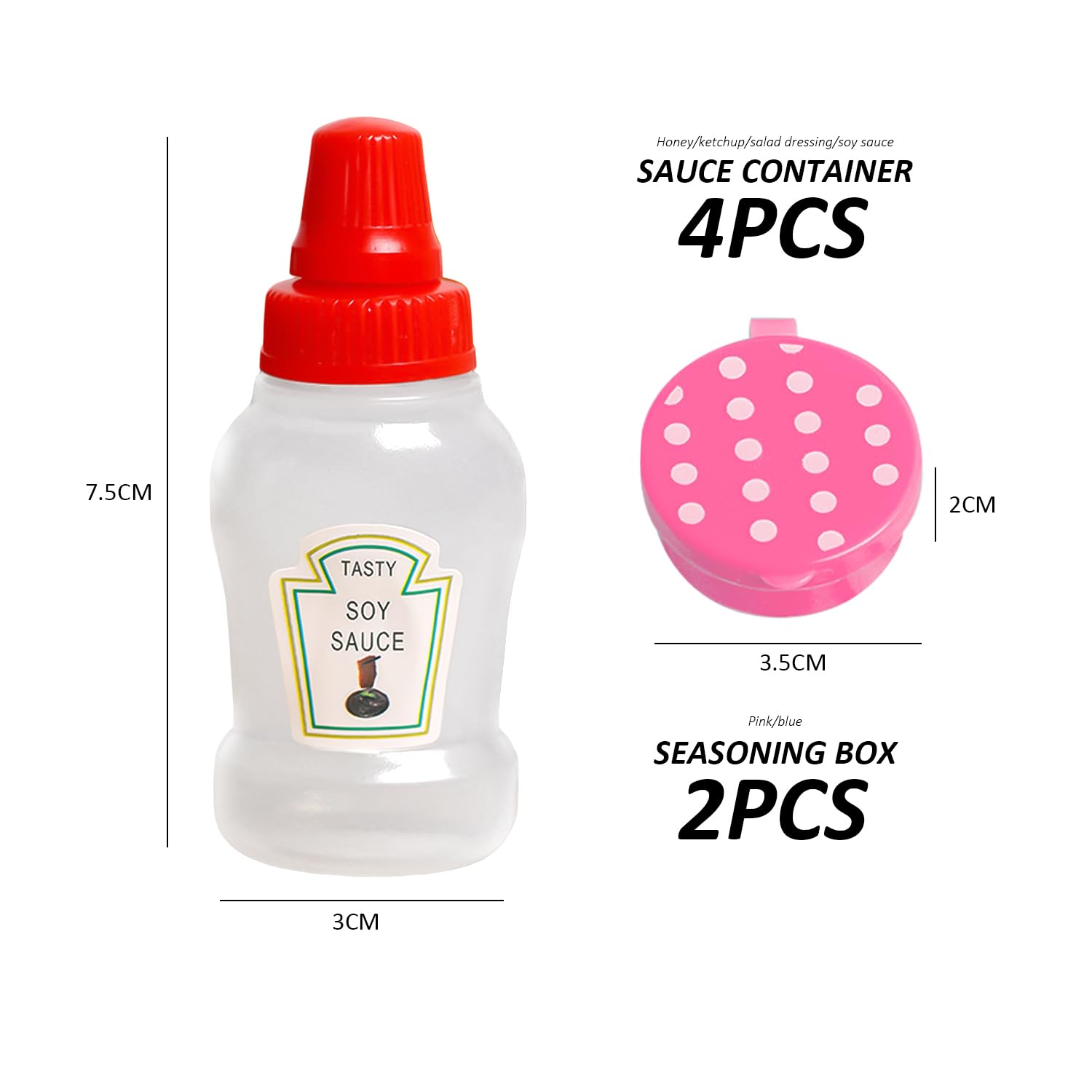 6 Mini Barattoli Portatili Per Spezie E Condimenti: Set Da Viaggio In Plastica Trasparente Con Coperchi Rossi, Leggeri E Richiudibili, Per Campeggio E Picnic