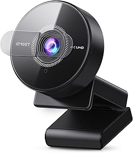 EMEET C950 4K Webcam for PC, UHD 8 Megapixels, Autofocus, Noise Cancelling Microphone, 73° FOV, 1080P@60FPS, Privacy Protection, USB 2.0 Plug&Play, 4K Webcam Ideal for Zoom/Teams