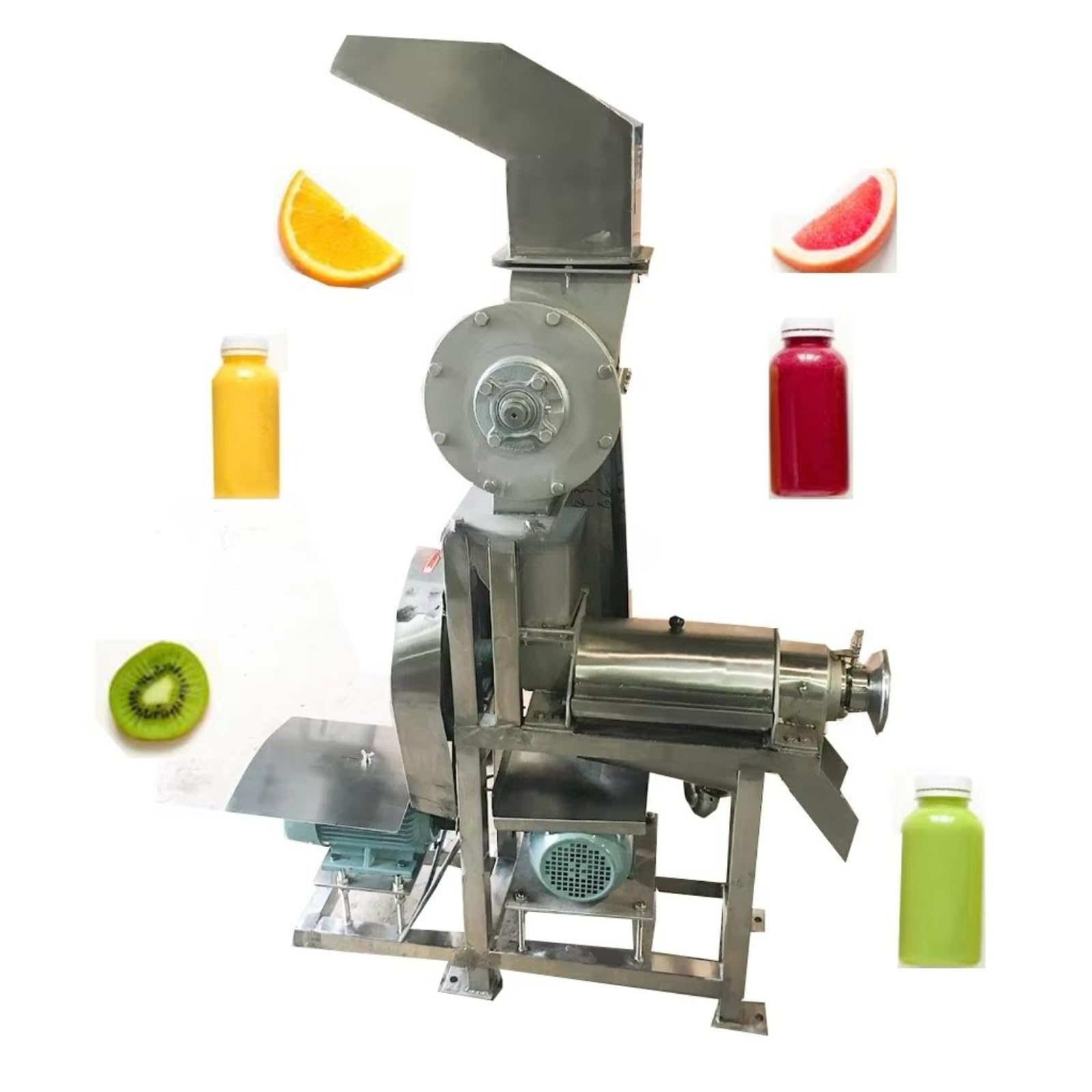 Cold Press Juice Press Commercial Fruit Vegetable Juicer with Crusher Industrial Juicer Maker for Food Beverage Processing Industry