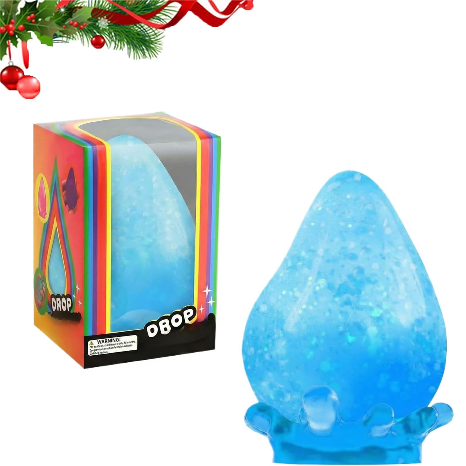 Water Drop Squeeze Squishies, Soft Fidget Stress Ball,Malt Sugar Squishy Stress 2026 New Slow Rise Relief Fidget Sensory for Anxiety Stress Party Favors (Blue)