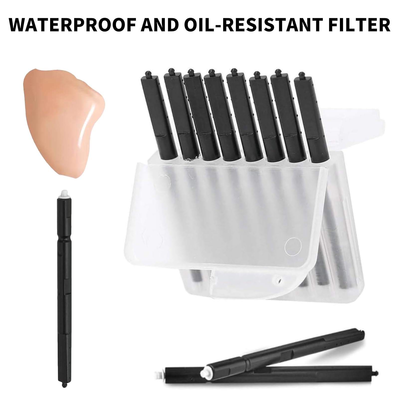 Filtros de cera para audífonos, accesorio de herramienta de limpieza para audífonos con filtro protector de cera Phonak, Widex y resound (32 piezas de 1,3 mm)