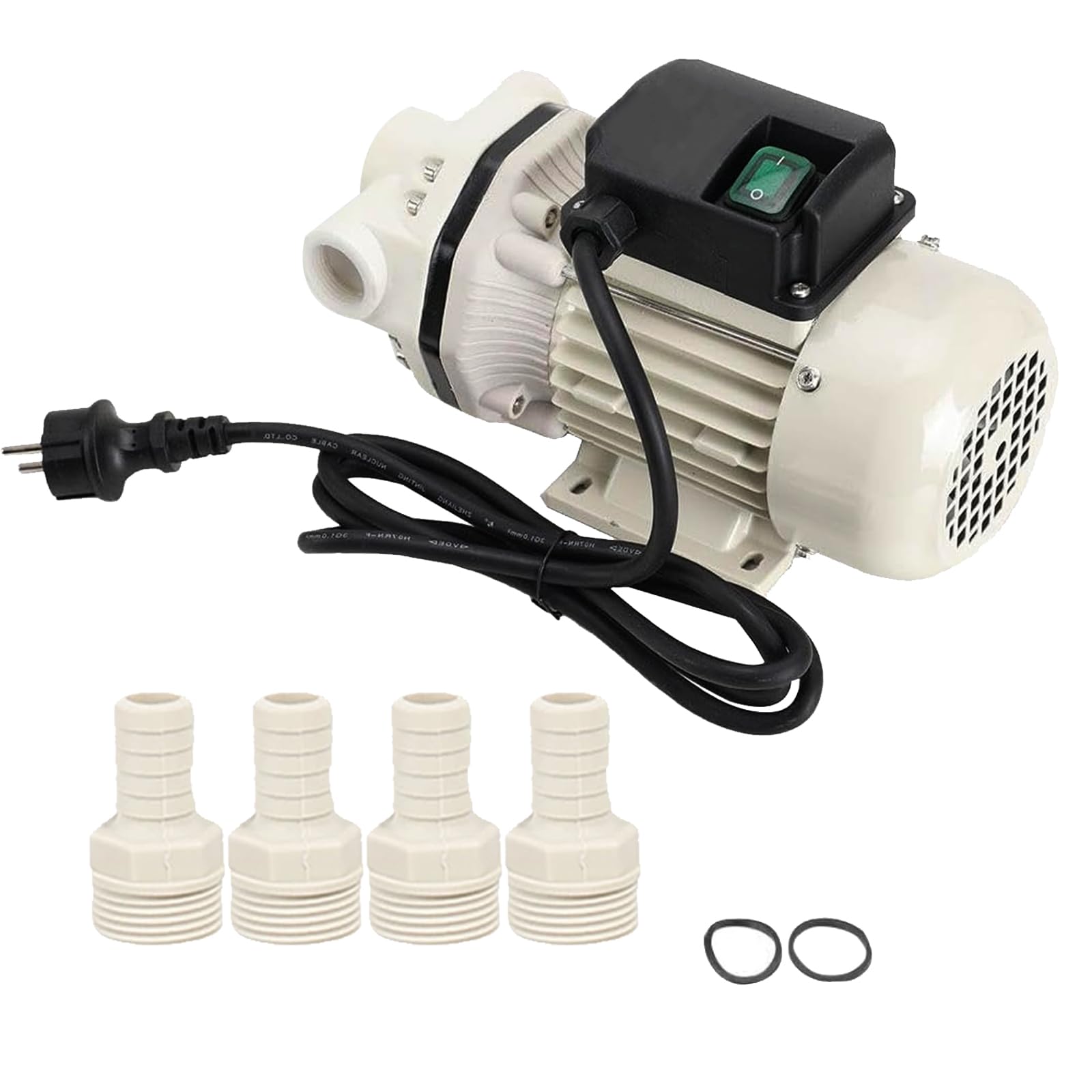Bomba De Urea, 40L/Min Kit Bomba Ad-Blue Urea Piezas De Conexión Autocebantes Diafragma 220V - 0,4KW (50hz) Con 4 Boquillas Y 2 Abrazaderas 2950 Rpm Longitud Del Cable 1,8m