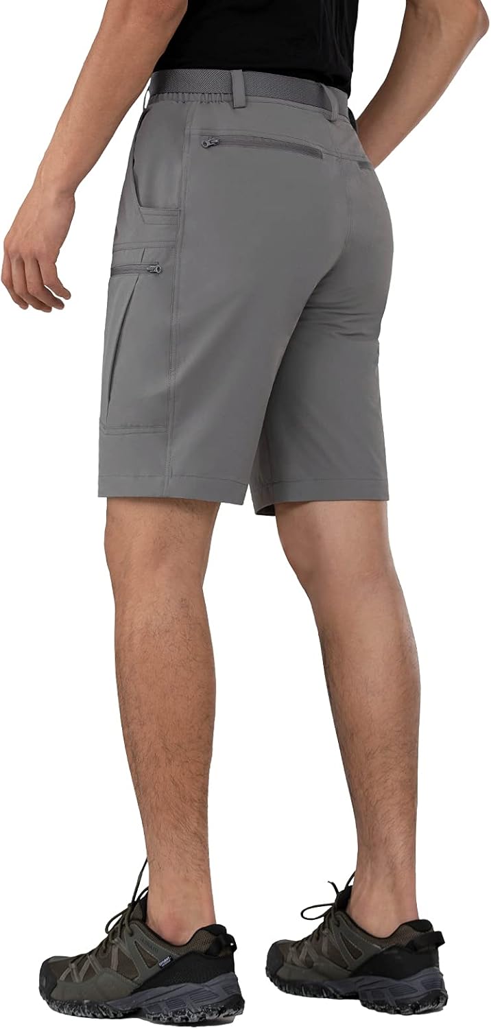 Shallowlulu Mens Cargo Hiking Shorts Water Resistant Quick Dry Lightweight Breathable Tactical Shorts with Nylon Belt : Sports & Outdoors