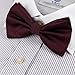 Dan Smith DBC2019 Marron Wedding Bowties Checkered Pre-tied Bowtie