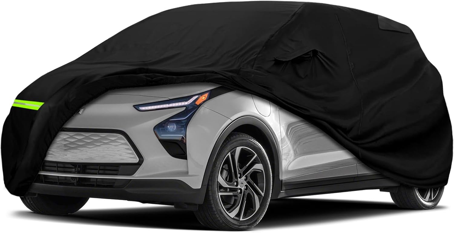 Funda impermeable para automóvil compatible con Chevrolet Bolt EV 2017-2025 y EUV 2022-2025, poliéster con forro interior de algodón para todo tipo