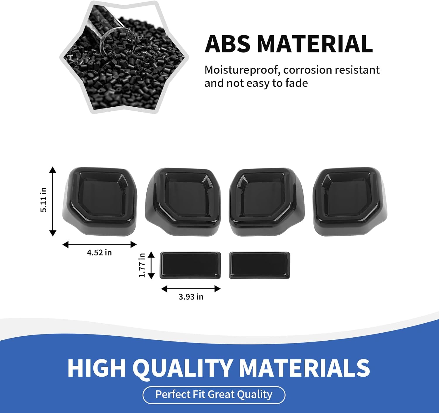 Smoked Tail Light Covers Compatible with Ford Bronco Raptor Accessories 2021-2024, Smoke Black