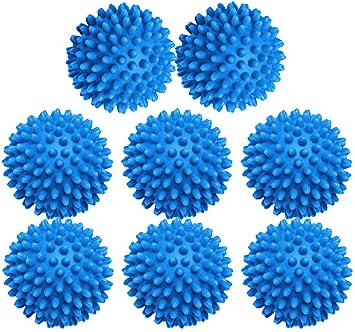 Dryer Balls 8 Pack Blue- Reusable Dryer Balls Replace Laundry Drying Fabric Softener and Saves You Money