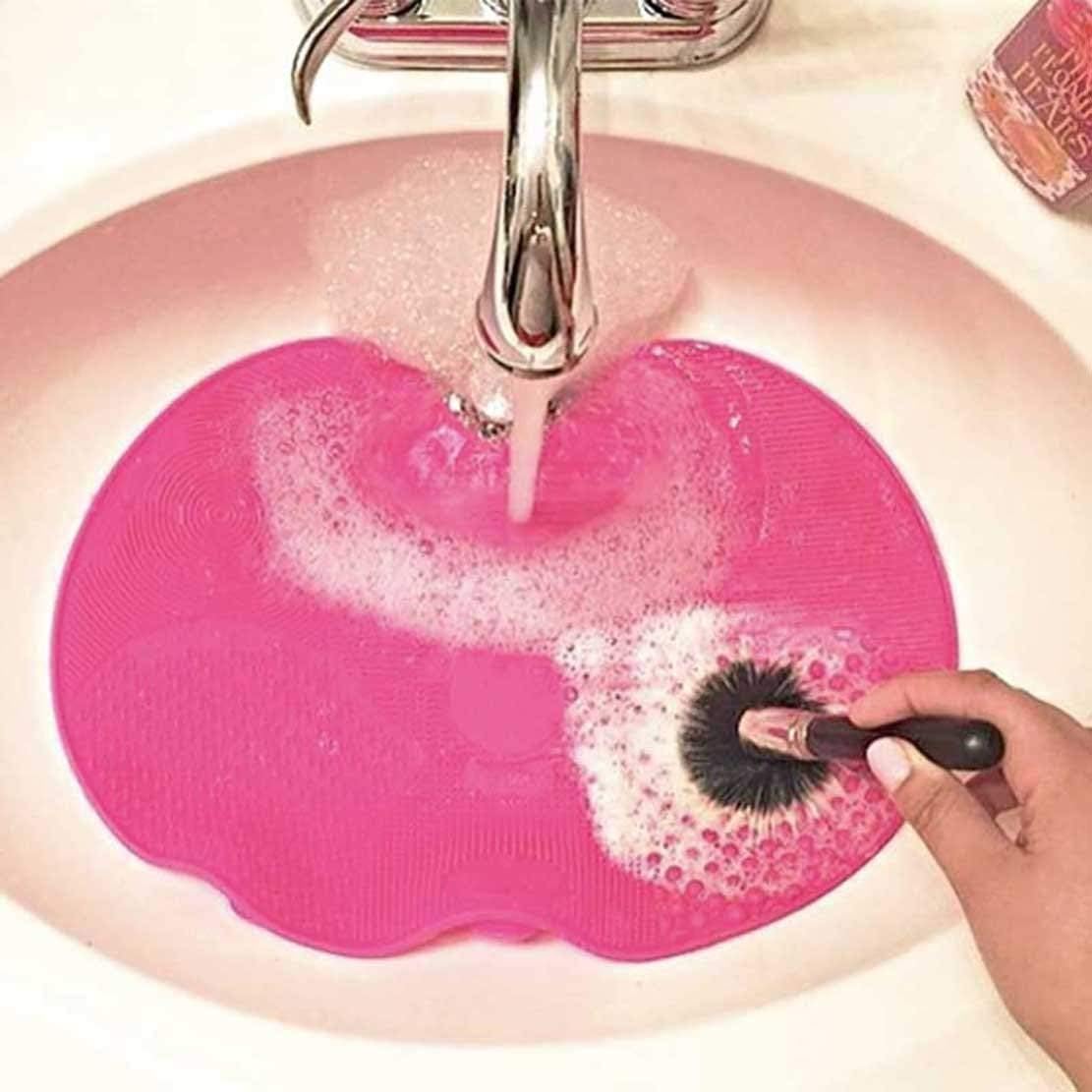 Spa Express Makeup Brush Cleaning Mat (Pink)
