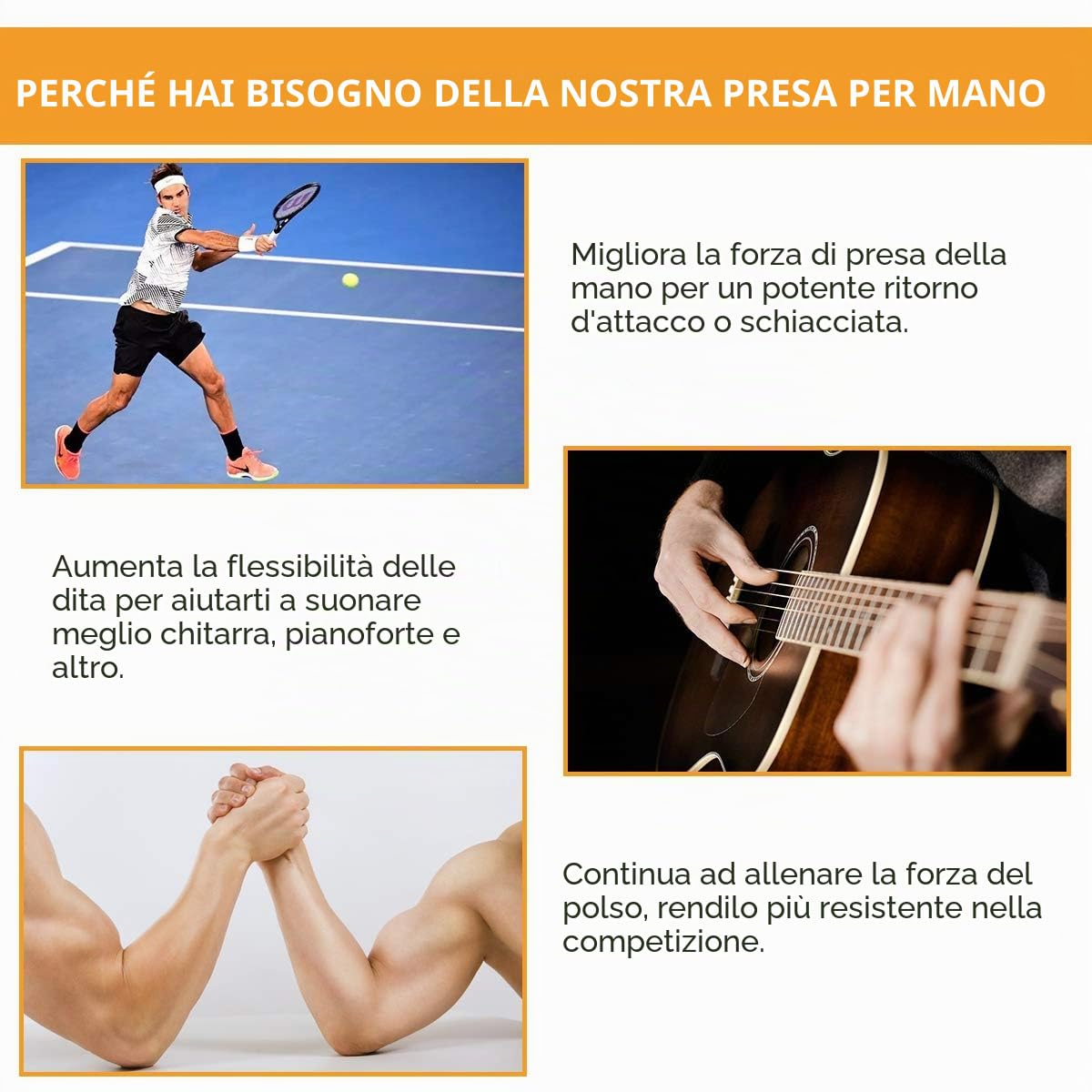 Confezione da 4/5 Rinforzi per Impugnatura (50/100/150/200/250 LBS), Metallo Antiscivolo, Resistente per la Costruzione Muscolare