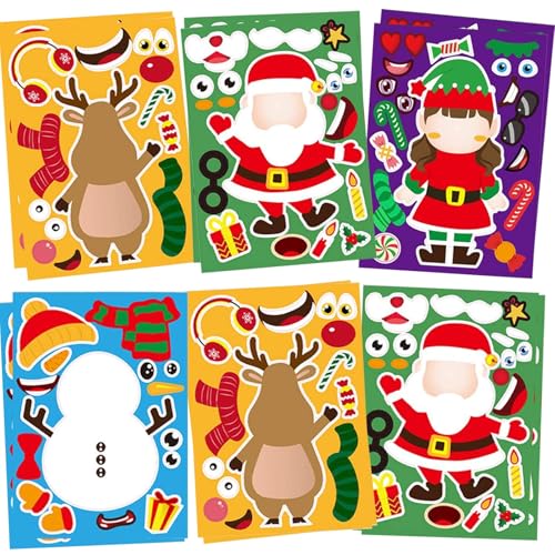 Christmas Make-a-Face Sticker Sheets