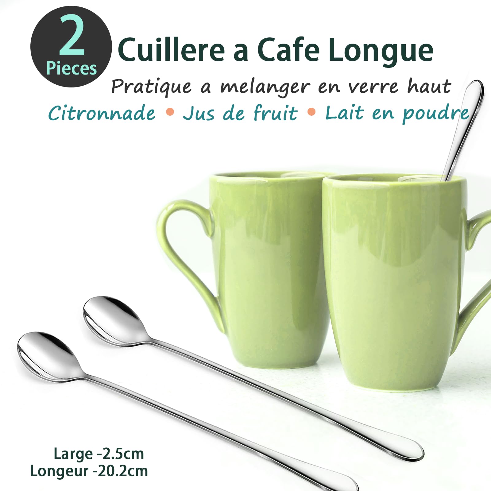 Set 8 Cucchiaini Da Caffè In Acciaio Inox - Mini Cucchiaini Per Tè E Dessert - Foto 9