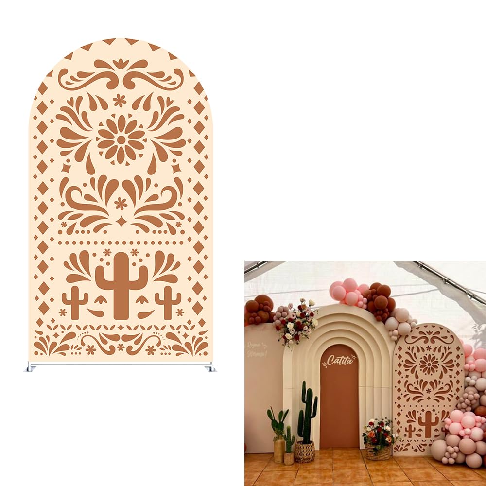 ittsmnt Mexican Fiesta Theme Arch Backdrop Cover Baptism Baby Shower Arch Stretchy Fabric Covers Wedding Bridal Event Birthday Parties Decorations (