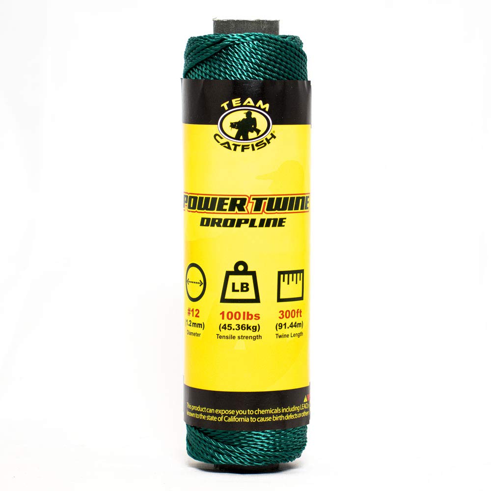 TEAM CATFISH Power Twine – Nylon Bank Line for Fishing, Bushcraft, Gardening, Home Improvement, Craft, Camping, Construction & More (#12 Line) 300