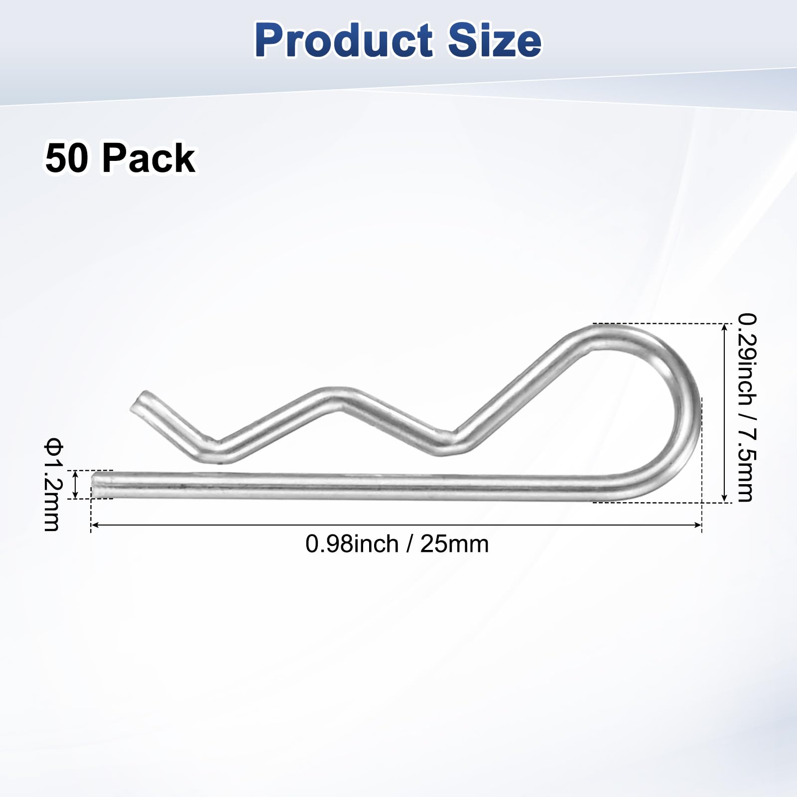 M METERXITY 50-Pack R-Shaped Cotter Pin - Image 3