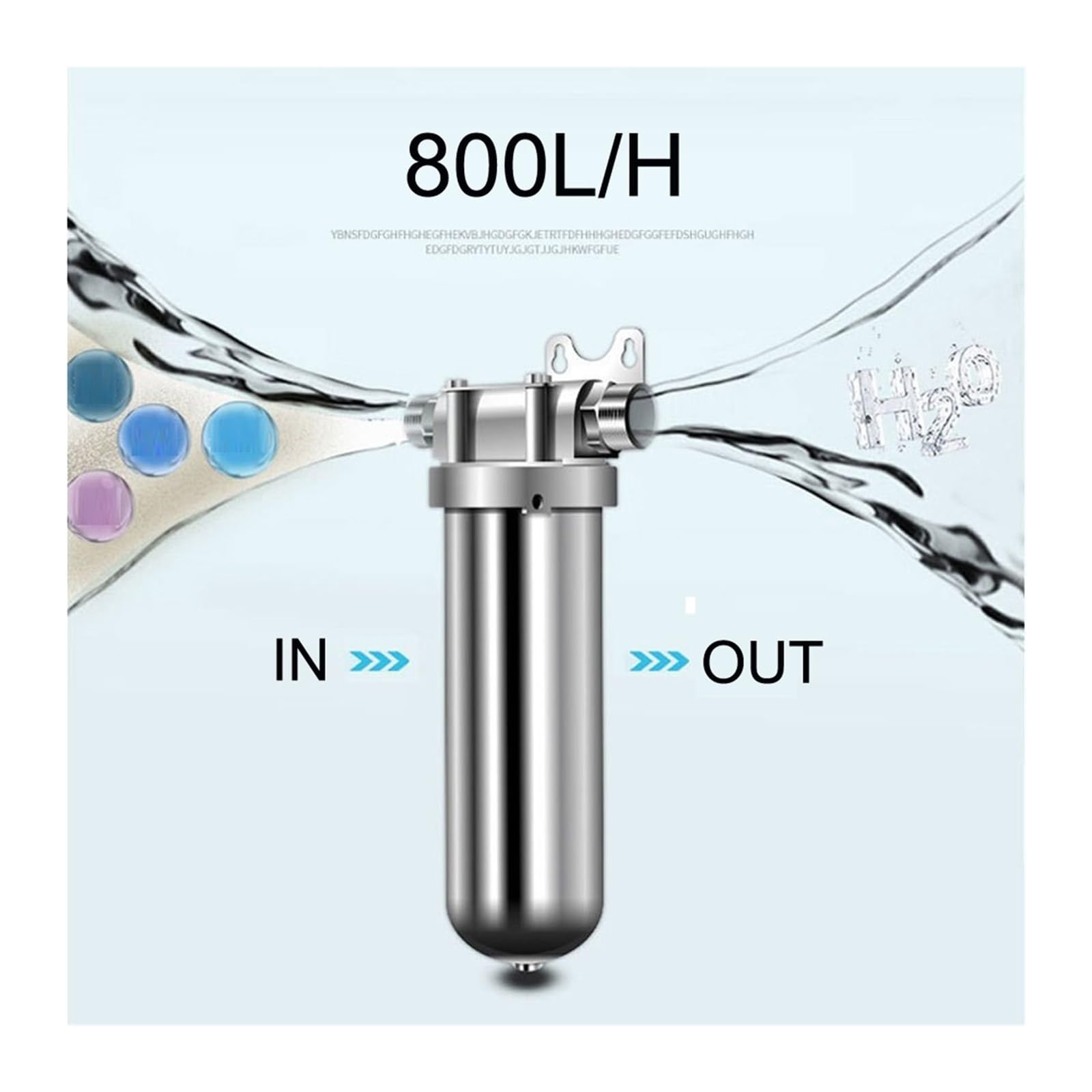 8000L / H filtr wody błoto ochrona przed rdzą, wystarczająca woda domowa 40 ΜM cały system filtrowania wody w domu(0.75inch loose joint)