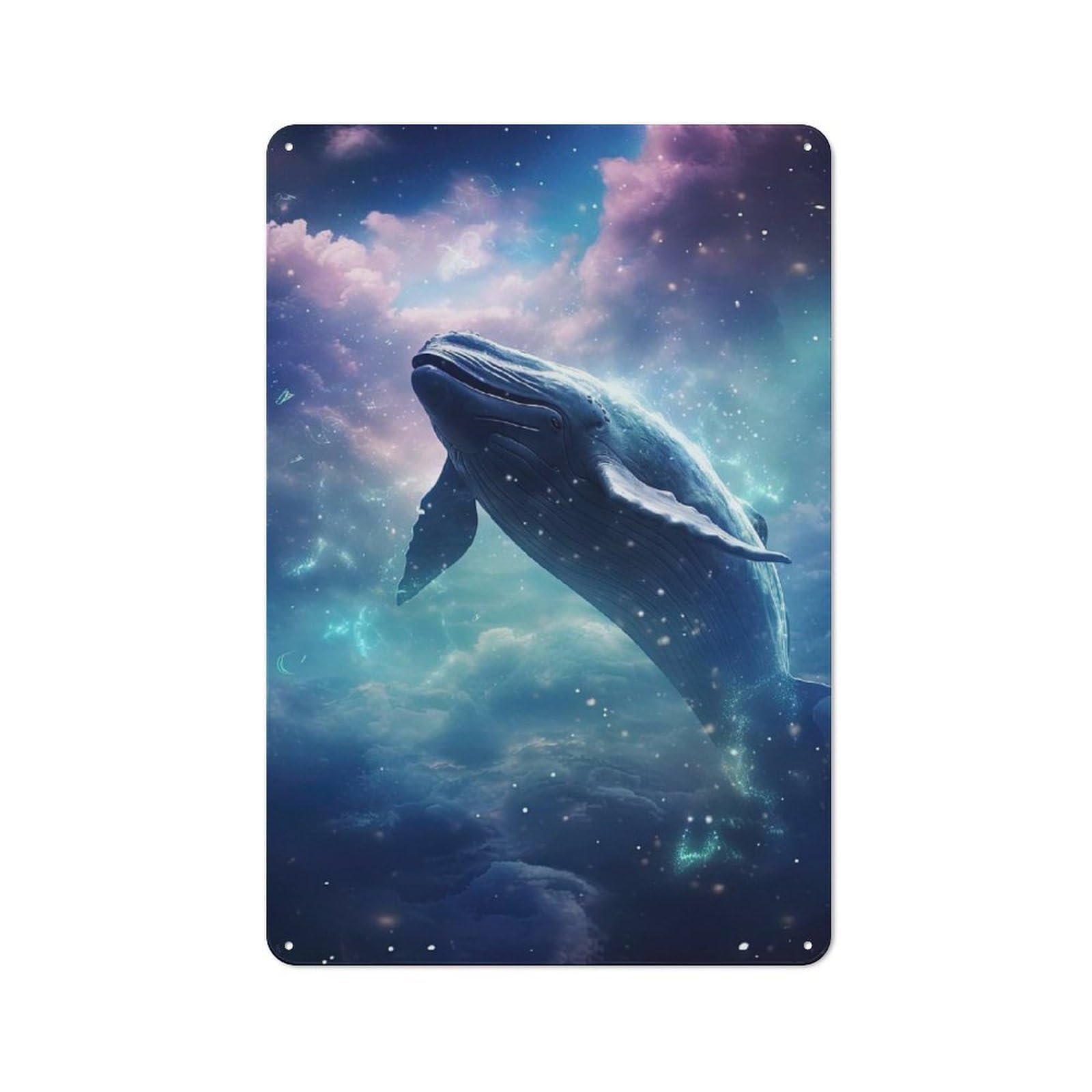 Junmoney Celestial Leviathan Decorative Tin Sign 30X20cm, Old Fashioned Old Style Wall Plaque For Lounge, Study, Pub Or Wall Gallery