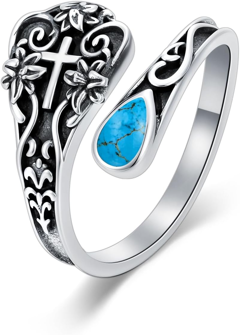 Dorunmo Spoon Rings for Women 925 Sterling Silver Spoon Rings Vintage Thumb Rings Jewelry Gifts for Women Men