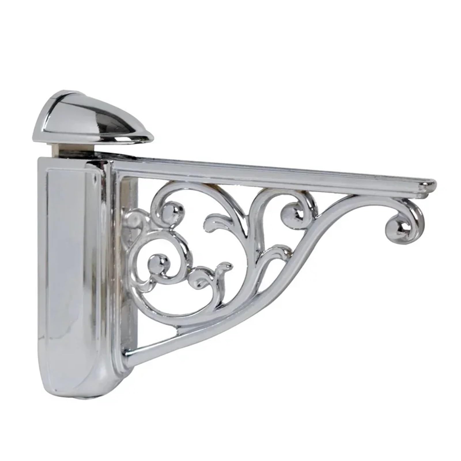 Soporte de estante flotante en forma de F de zinc color 2 para baldas de madera y vidrio pack de 2