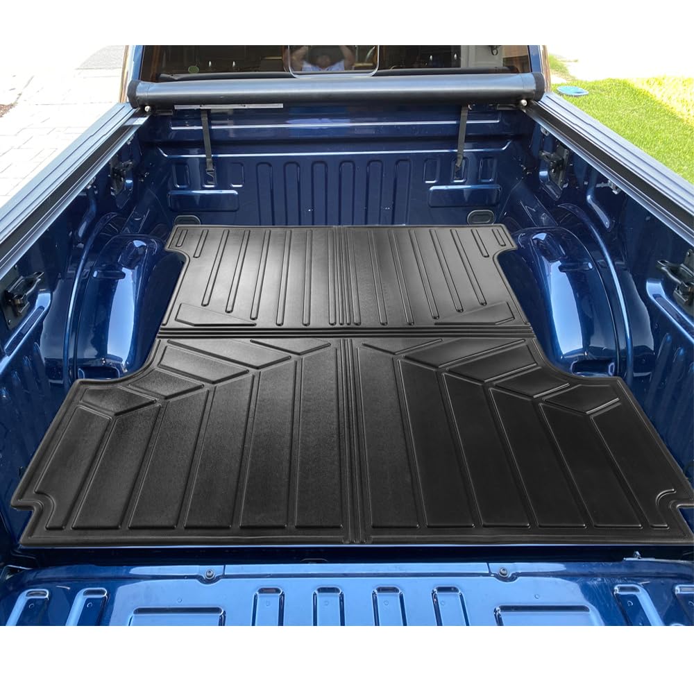 VICOJETOR Heavy Duty Truck Bed Mats Compatible with 2015-2023 Ford F150 F-150 5.5ft Short (65.8in-66.5in), All Weather Accessories Truck Bed Mats Bed Liners Accessory (Thickness 42.4MM) FF02