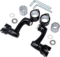 Vista 2 de TCT-MOTORPARTS Soportes de clavijas de pie de barra de carretera negro para Harley Touring 22/25/32/1.378 in