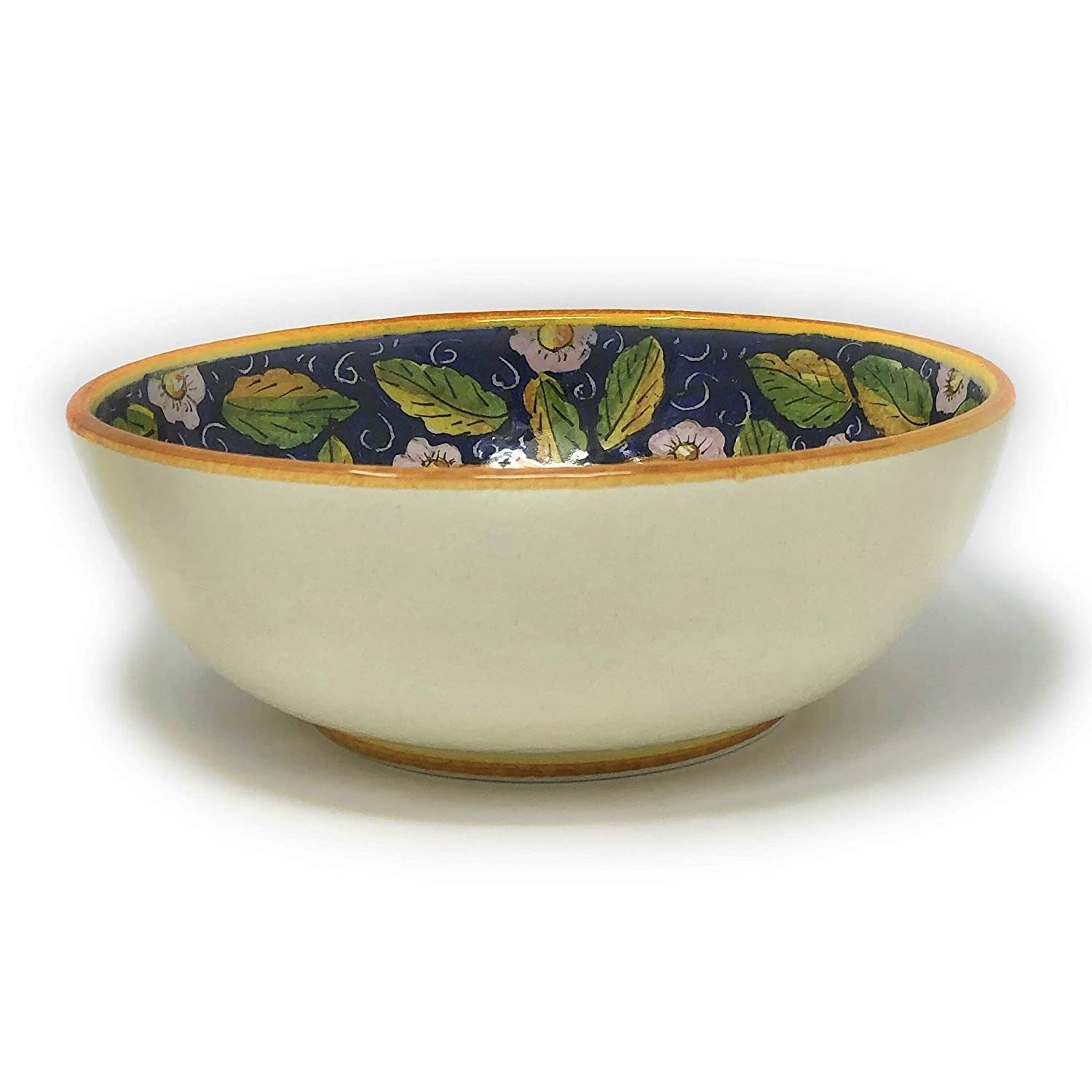 CERAMICHE D'ARTE PARRINI - Italian Ceramic Small Serving Bowl Decorated Three Lemons Art Pottery Made in ITALY Tuscan