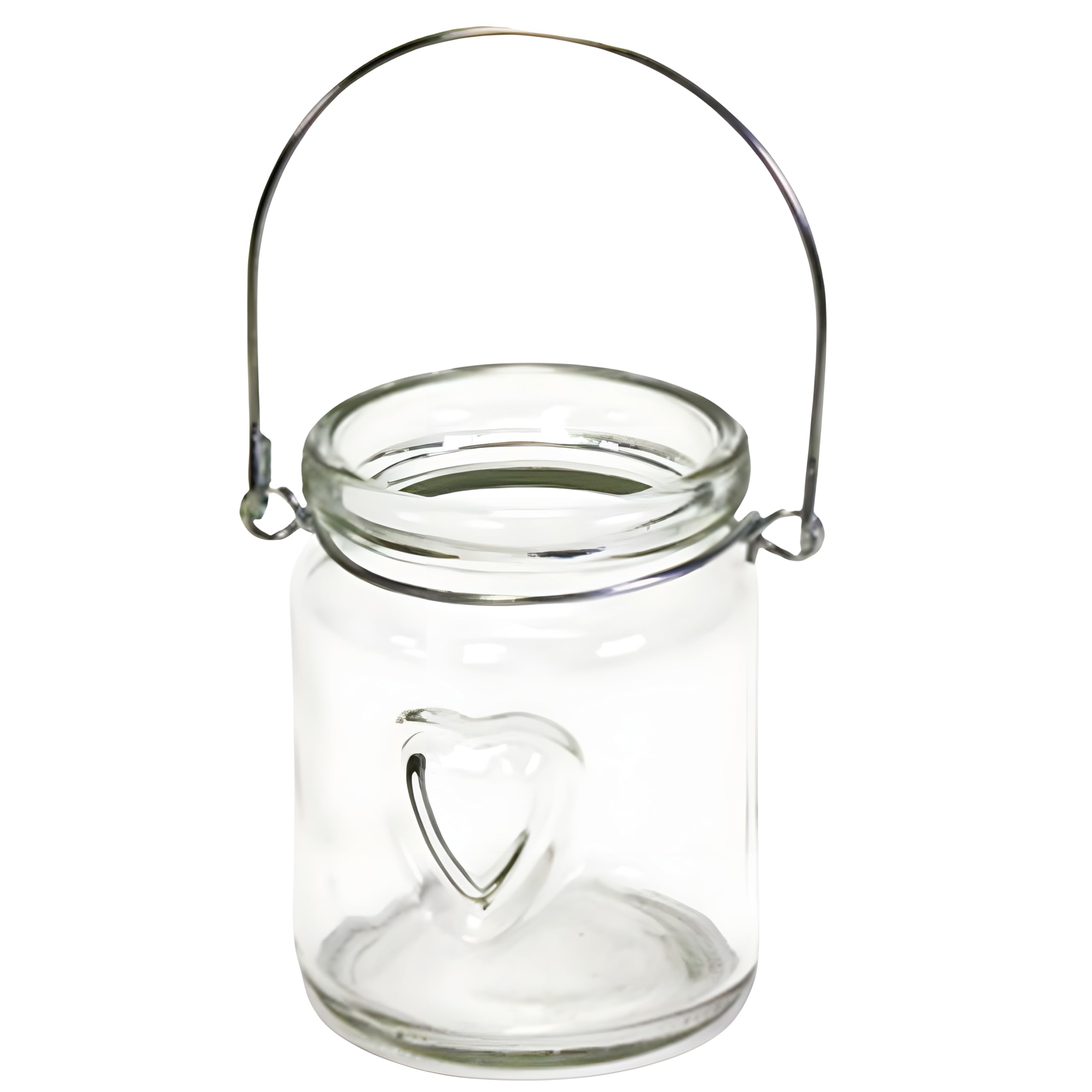 12 Windlichter Mit Henkel – Teelichtgläser Mit Herzmotiv, 6x8 Cm | Für Hochzeit, Garten & Deko