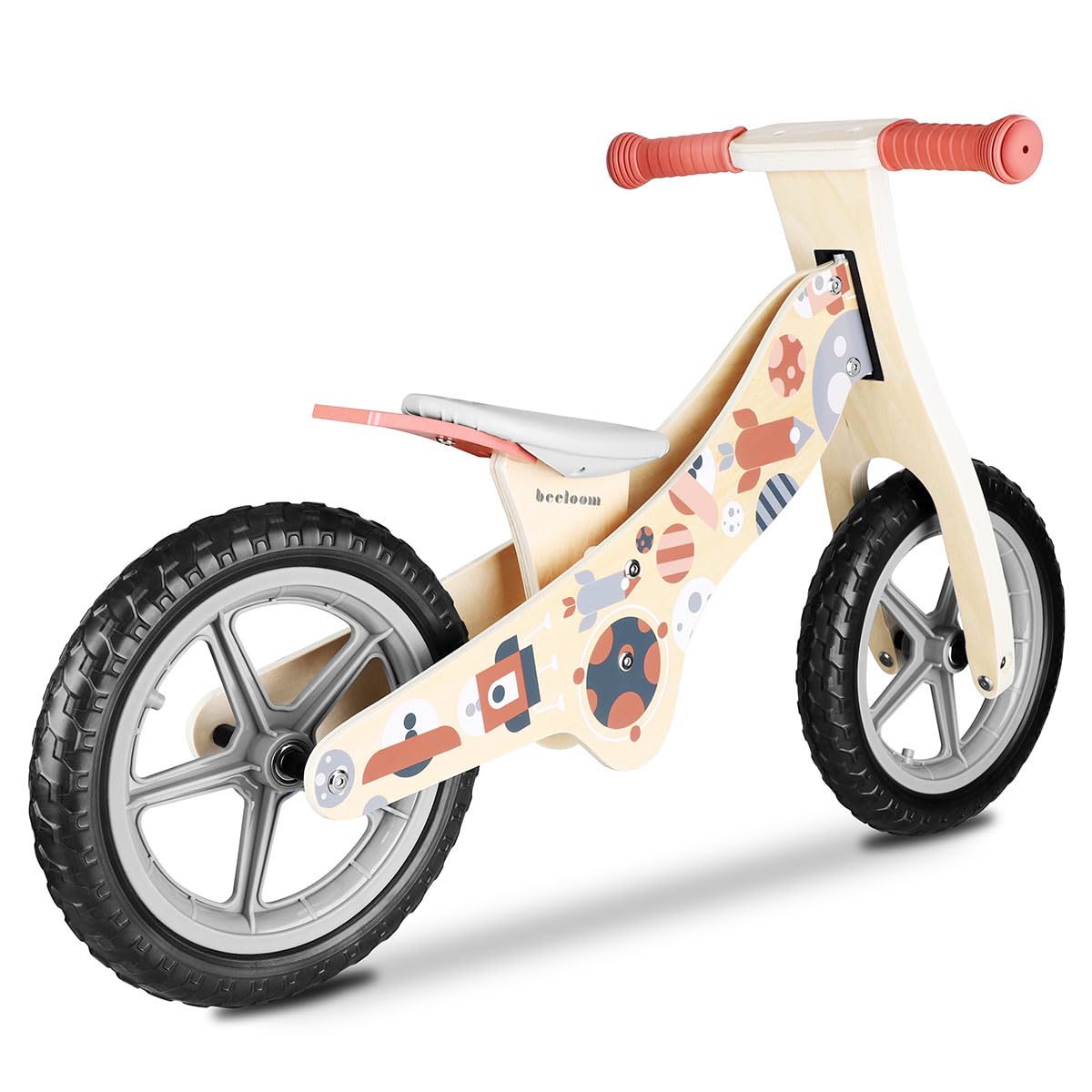 Beeloom Bicicletta senza Pedali per Bambini da 2 anni fino a 25 kg Bicicletta Infantile in Legno per Migliorare l’Equilibrio con Sellino Regolabile COSMO Bike