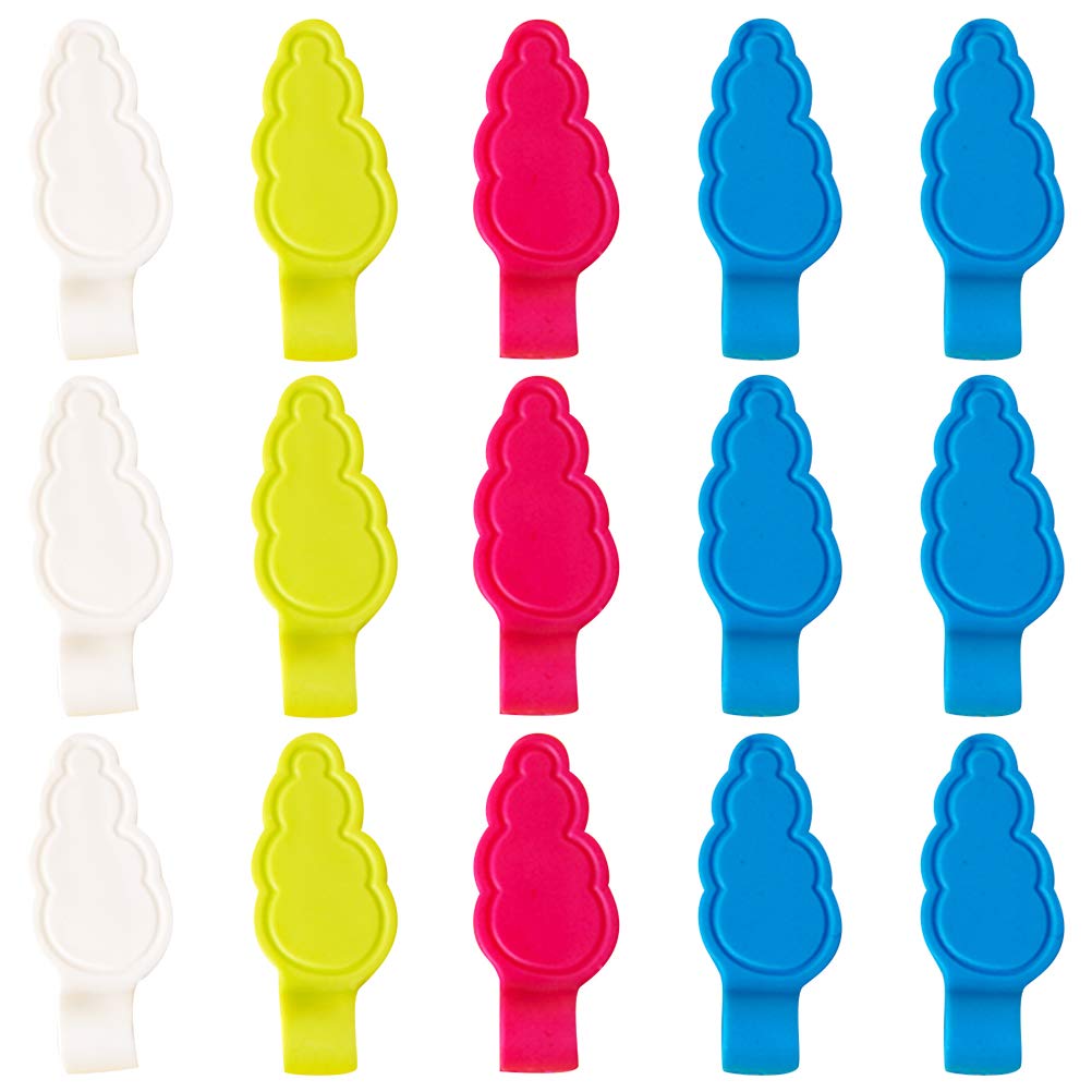 Lurrose 15pcs Durable Wire Splitter Wire Marker Clip Core Marking Label Cable Tie Wraps Wire Identification Clamp for Home Office Shop Store (5 Color Clip for One Bag 3 Bags in Total) Electronics