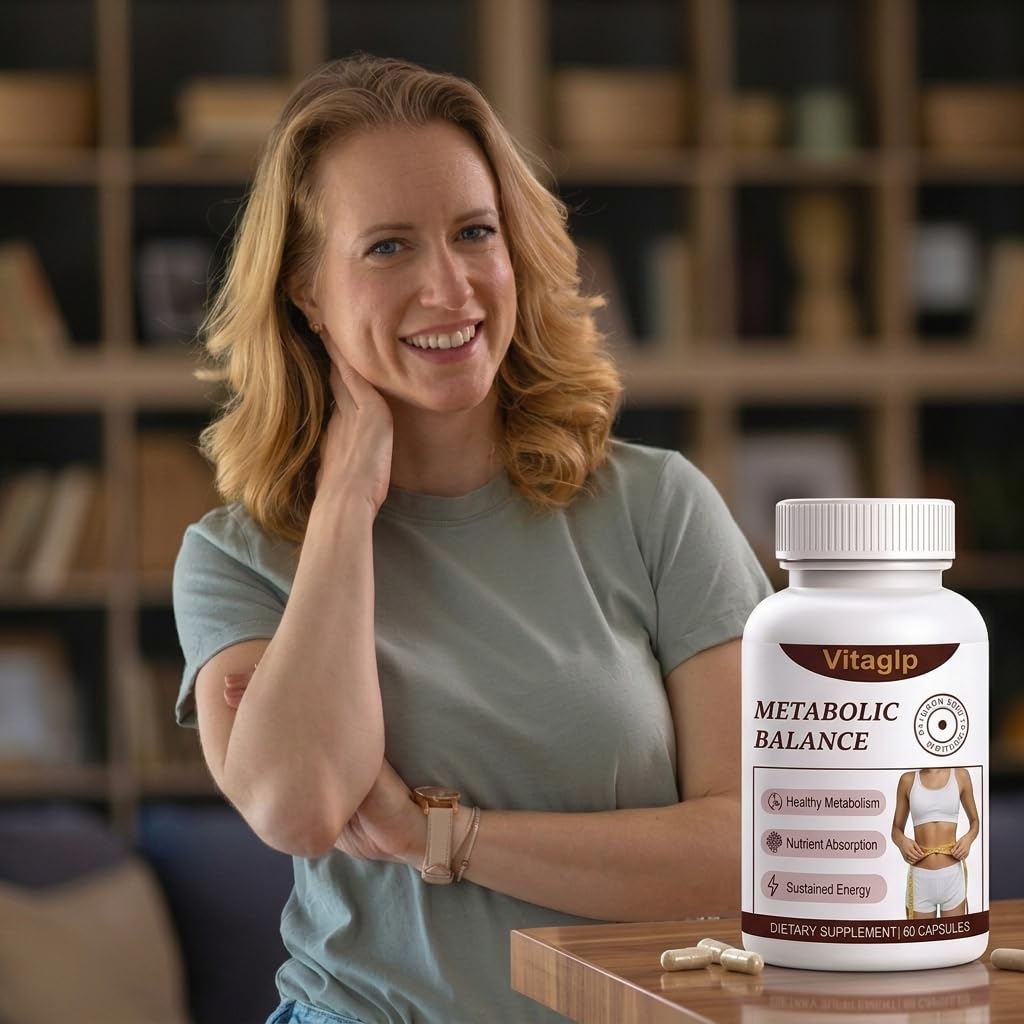 Vitaglp Nahrungsergänzungsmittel – 60 Kapseln – Vita Glp Kapseln Metabolic Balance mit Grüntee-Extrakt, Apfelessig, Ingwer, Zimt, Chrom und Pflanzenextrakten – Für deine Körperliche Balance,3pc