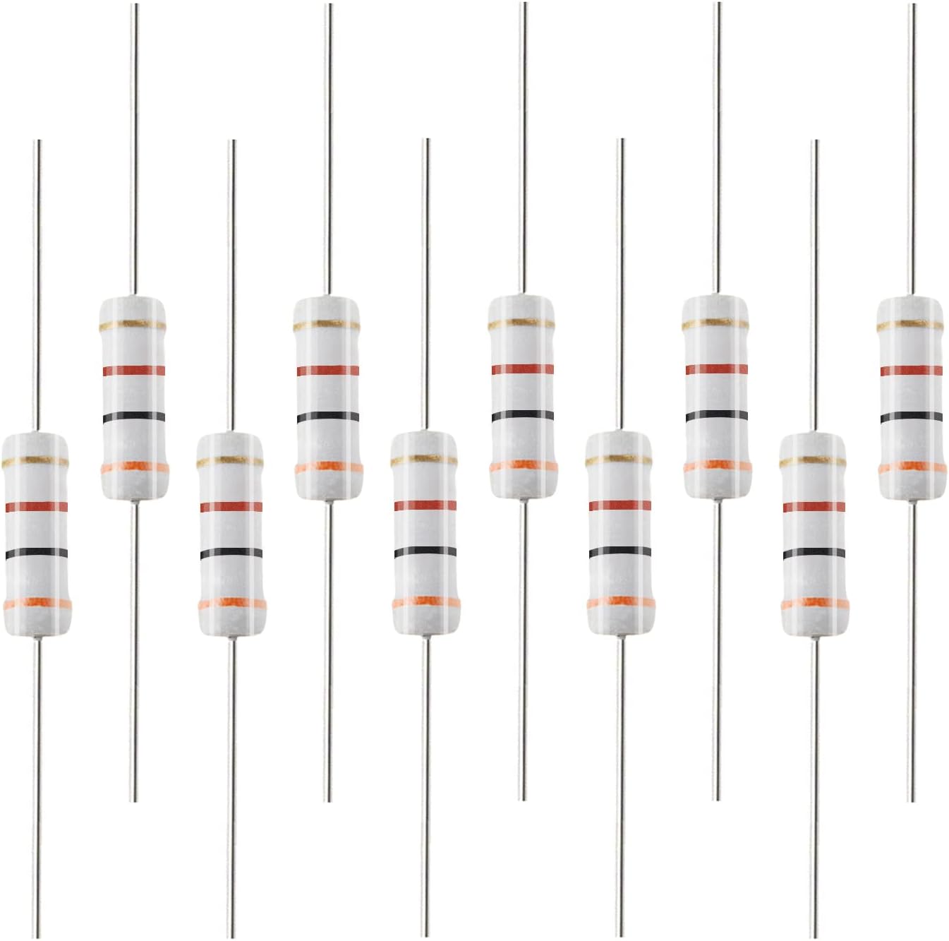 BIENKA 75Pcs 3Kohm Resistor 1W 5 Metal Oxide Film