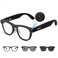 AI Smart Glasses with Camera, 8MP HD Camera Glasses, 1080P Video Glasses with Photochromic Lens, Recording Glasses for Men Women, AI Voice, Translation, Hands-Free Calls for Travel, Meeting, Vlogging