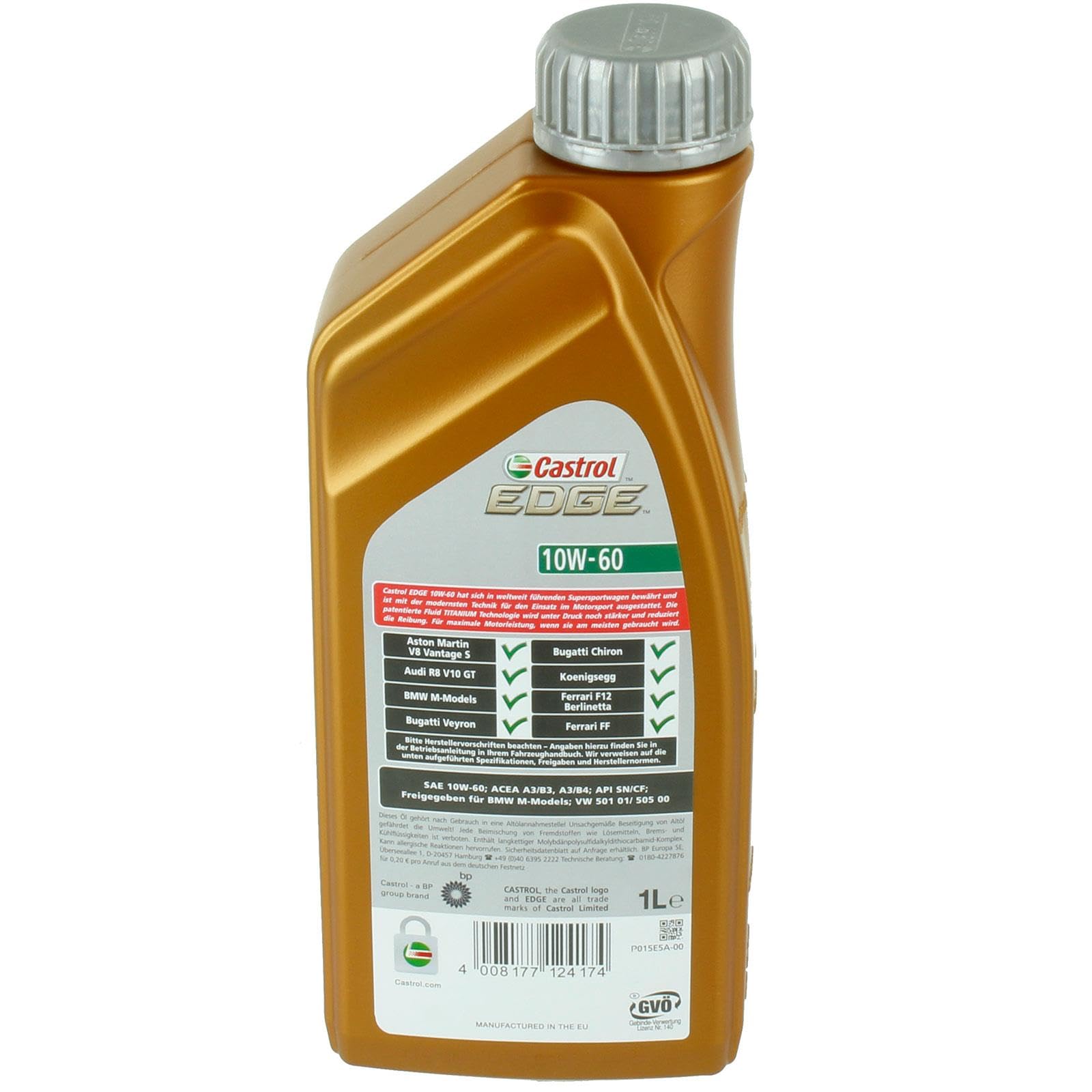 5x 1595CC Motoröl (5 L) | passend für Api Sn Acea A3 B3/4,