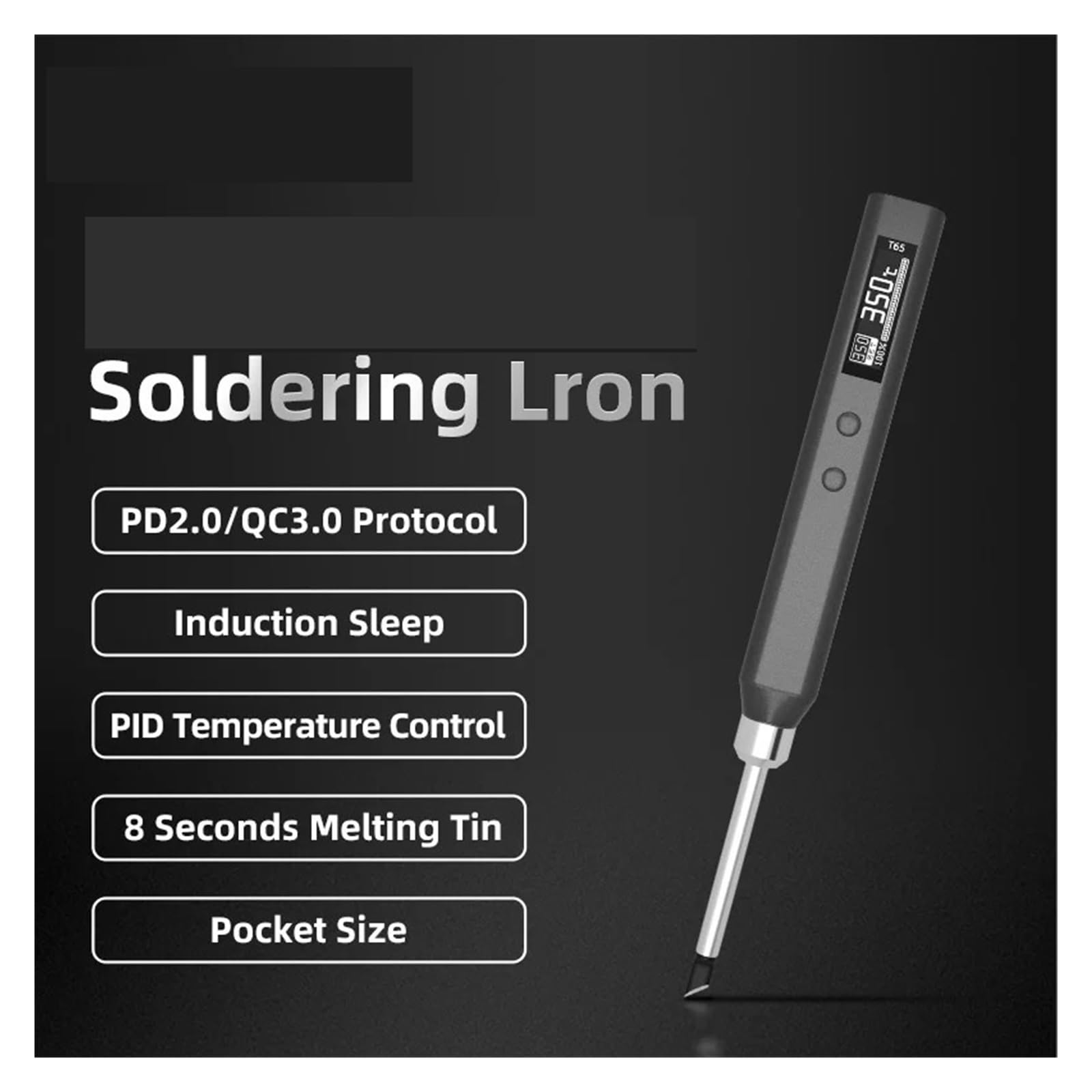Soldador Eléctrico Con Temperatura Ajustable, 65W, Calor Rápido, Estación De Soldadura Portátil Digital Inteligente, Kit Original Calentamiento Preciso(KR tip)