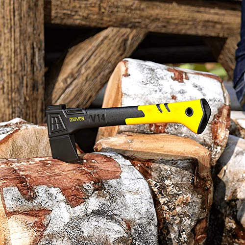 LEXIVON V14 Camping Hatchet, 14-Inch Axe | Ergonomic TPR Grip, Lightweight Fiber-Glass Composite Handle | Protective Carrying Sheath Included (LX-V14) - image 8