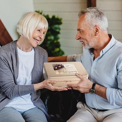 Miniatura 27 de Cestas de regalo de galletas pensando en ti, gracias, regalos de comida de condolencias, cestas de regalo para mujeres, hombres, niñas, niños por