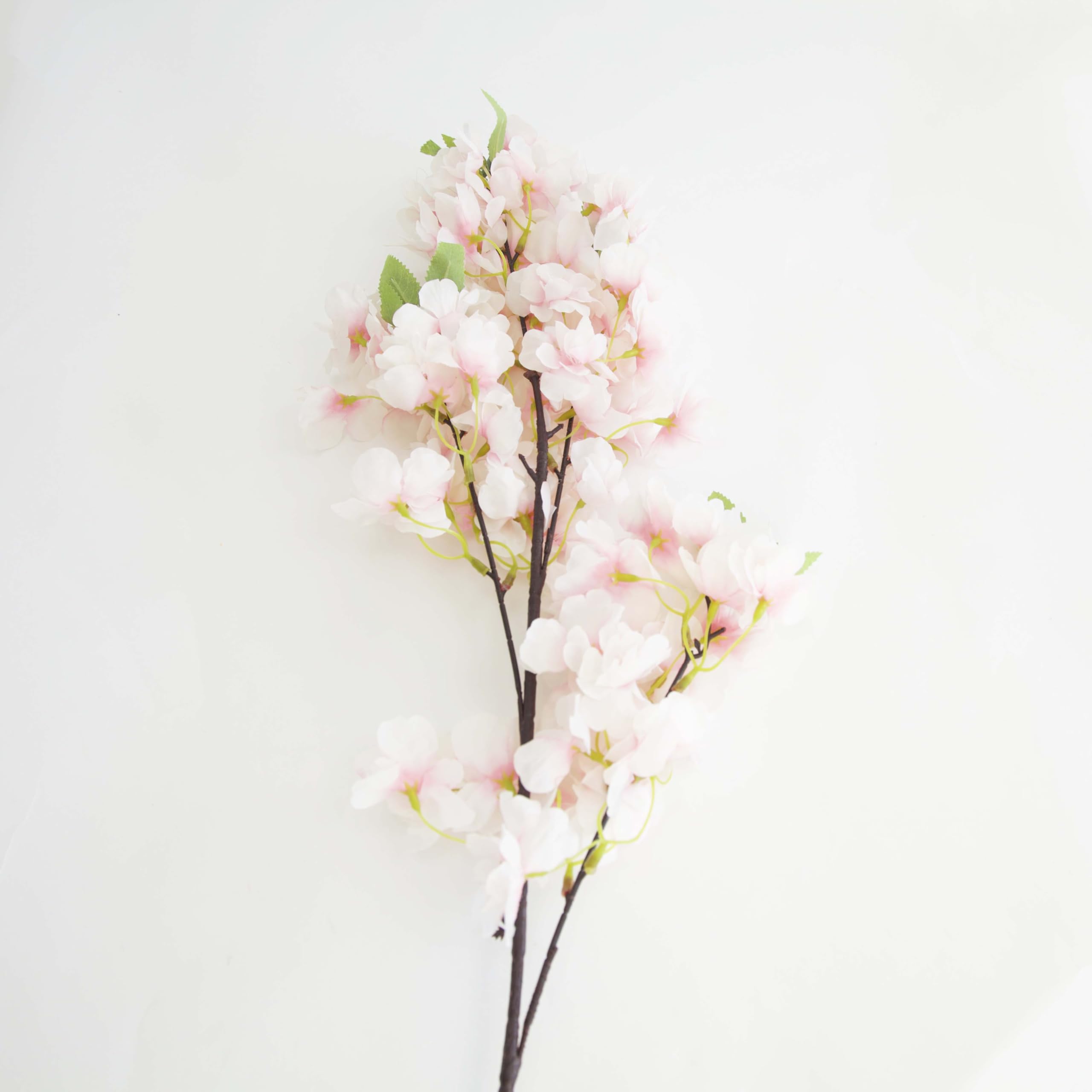 Decor Essentials Light Pink Artificial Cherry Blossom Stem, 98Cm, White Blossoms, Decorative Floral Branch (Light Pink)