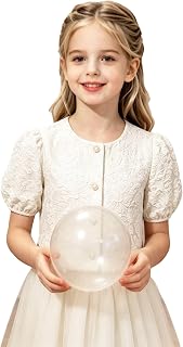 YiZYiF Kids Short Sleeve Tops Relaxed Fit Clothes Tops | Open Front,Casual Clothes,Cropped,Short Sleeve,Button Up,Floral Lace,Party Wear,Outwear,Jacket,Shurg,Coat,Bolero