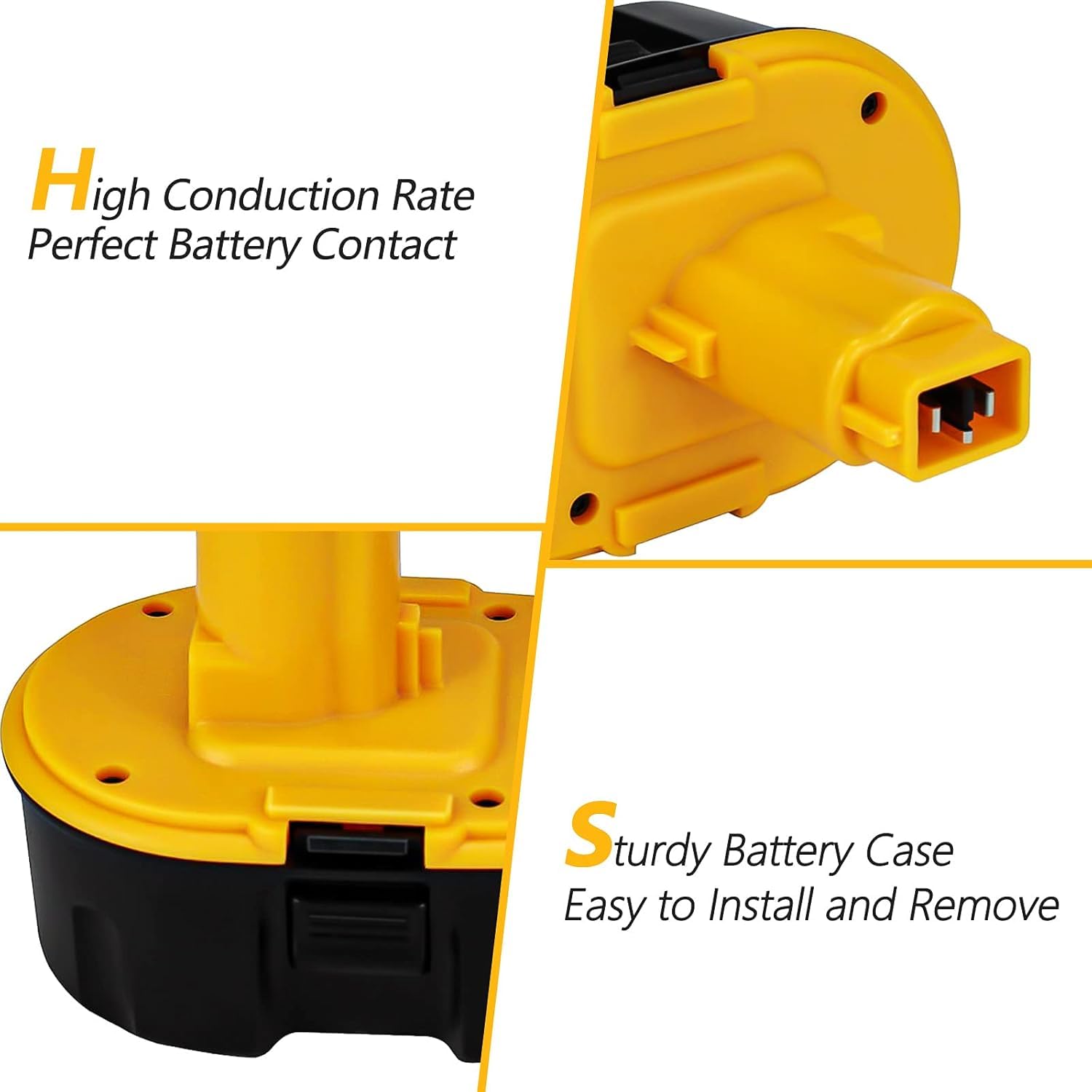 2X Exemoro 18V 4.5Ah NI-MH batería de Repuesto Herramienta batería para Dewalt DC9096 DE9039 DE9095 DE9096 DE9098 DE9503 DW9095 DW9096 DW9098 (Rojo)