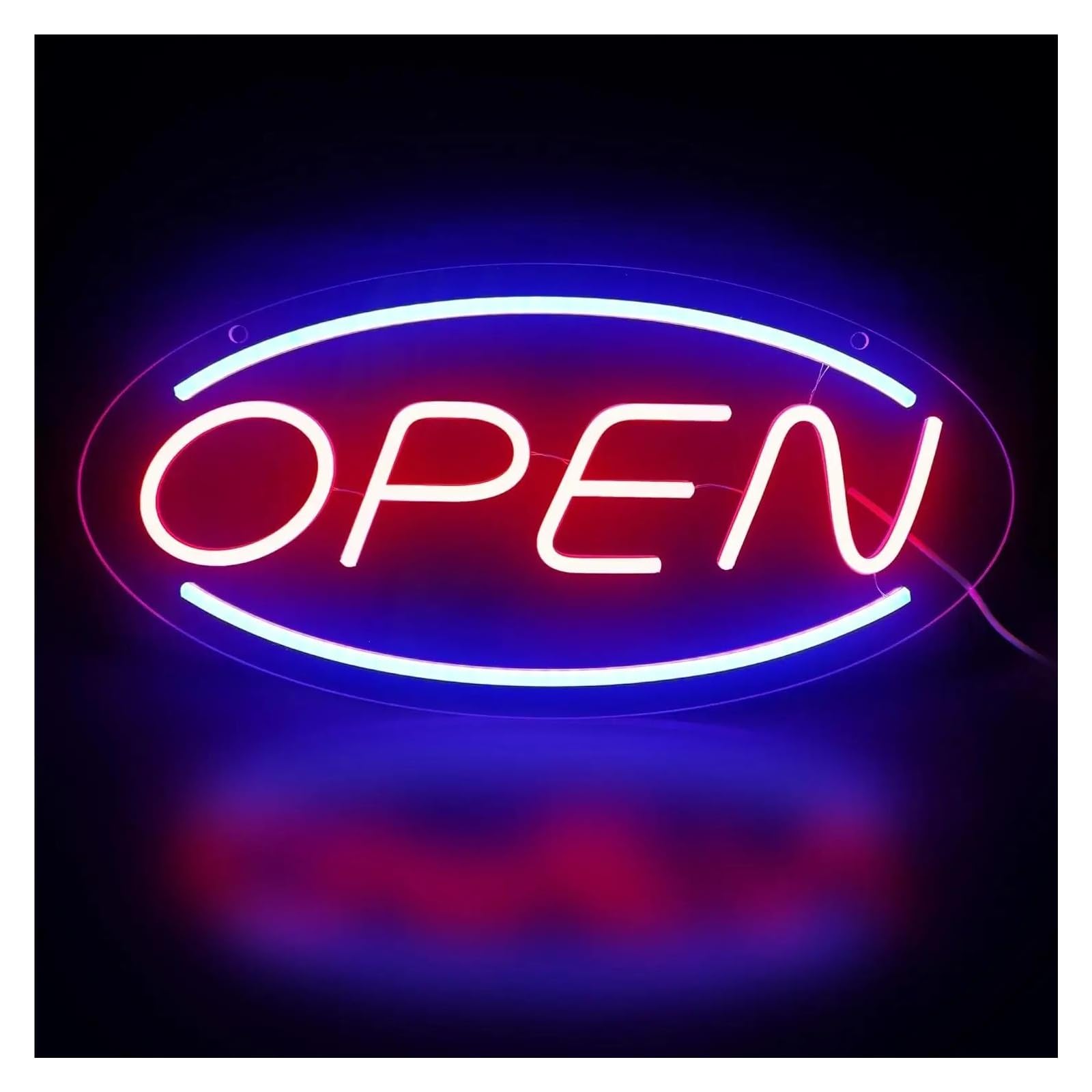 SHOUXI Sign Lamp Open Neon Lights for Bar Hotel Caffee Shop Salon Restaurant Storefront Decor 42x23cm