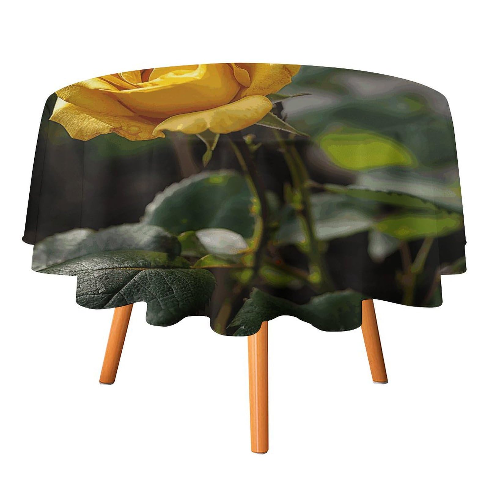 Nappe ronde 152 cm Growing imperméable et antitache pour table