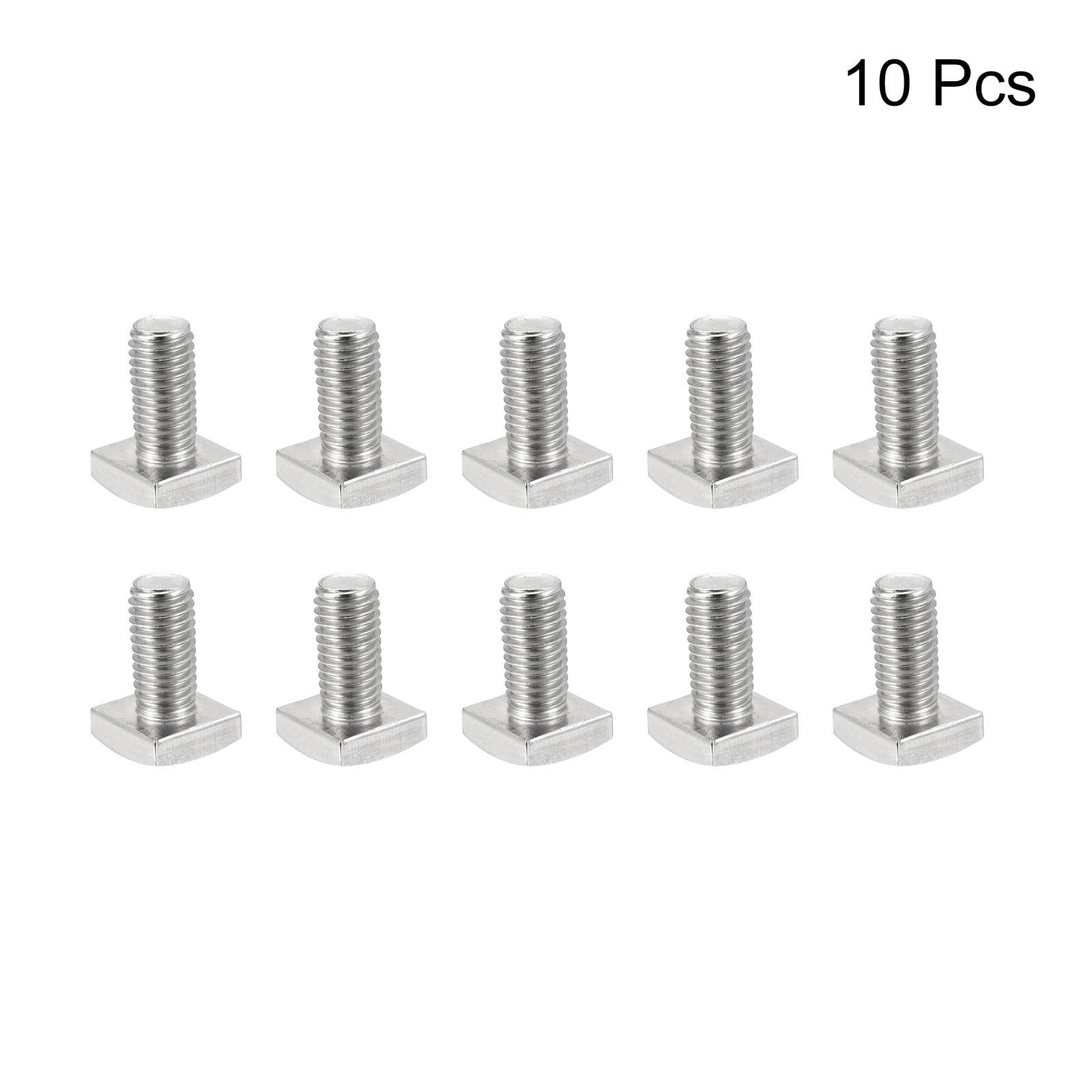 Lot De 10 Vis Machine à Tête Carrée M6x12mm - Grade C - Fileté Entier - Uxcell