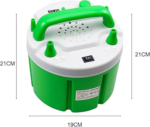 Miniatura 2 de Inflador de globos, máquina de bomba de globo con 2 boquillas, soporta 2 engranajessincronización y regulación de velocidad, para ramo de globos de