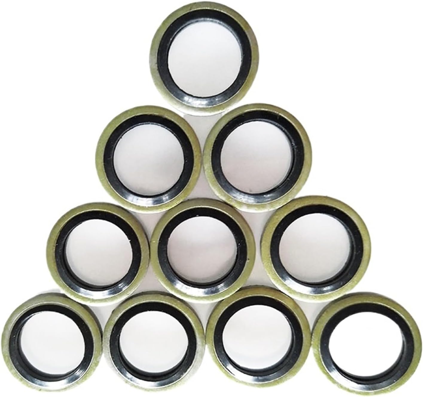 Bonded Washer Metal Rubber 6/8/10/12/14/16~60mm Drain Plug Gasket Fit M6/M8/M10/M12/M14/M16~M60 Combined Washer Sealing Ring(Size:M48 (2pcs))