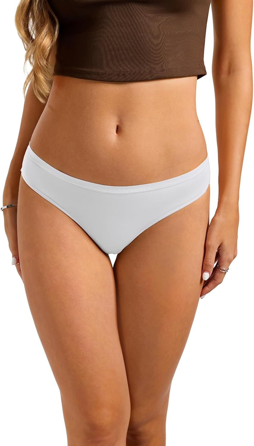 REORIA Womens Cotton Underwear Lace Cheeky Hipster Panties Sexy Low Rise Briefs 4 Pack - Image 2