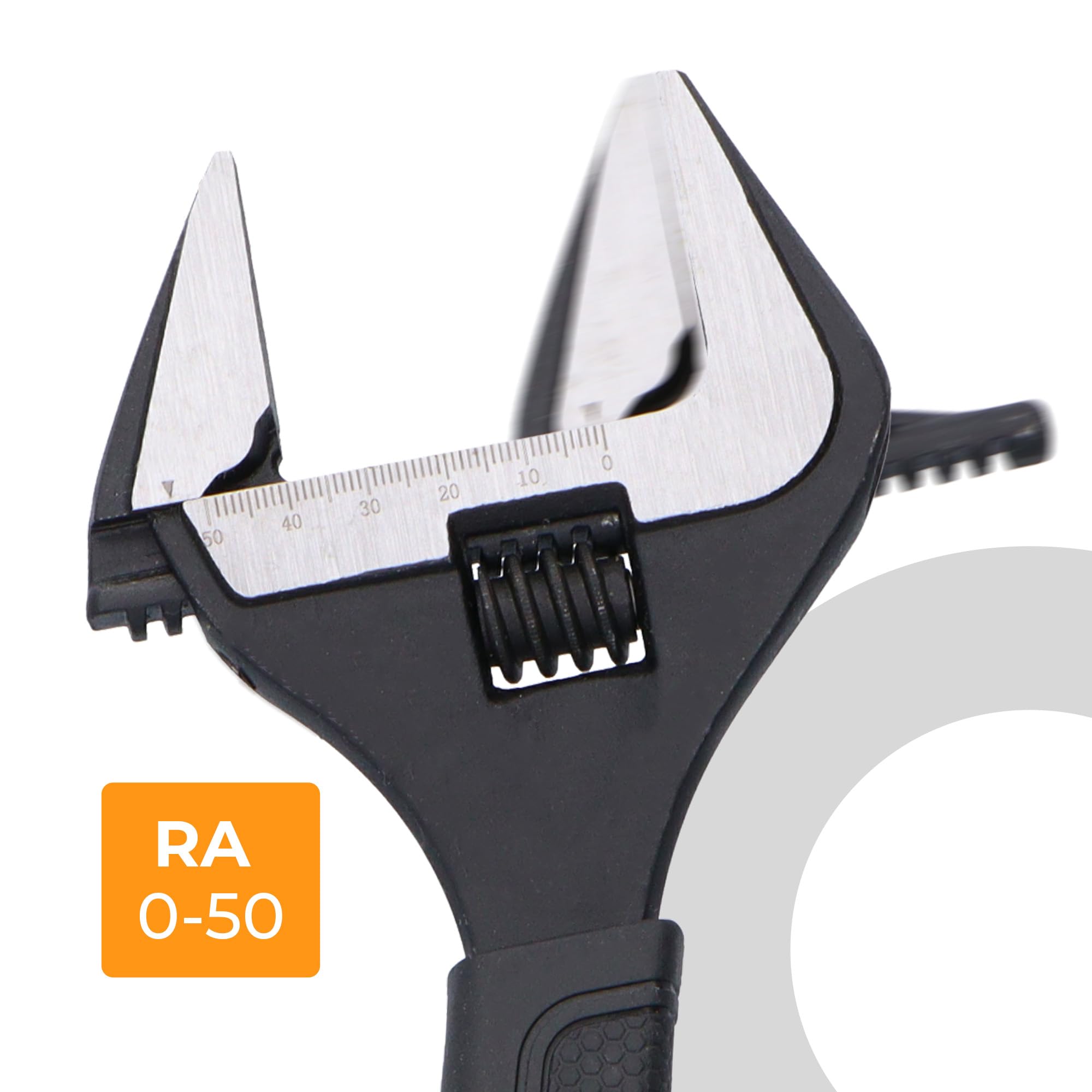 Llave Inglesa Ajustable Con Rango De Apertura de 0-50 mm para Trabajos de Mecánica Y Construcción Longitud 250 mm para Tornillos Y Tuercas
