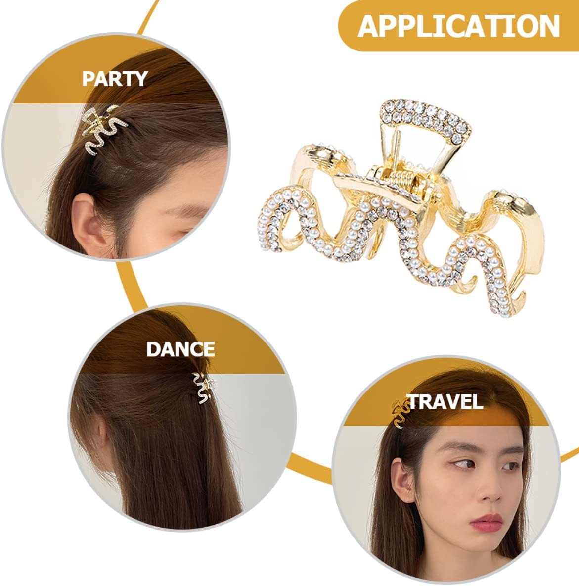2 fermagli for capelli con strass for capelli floreali