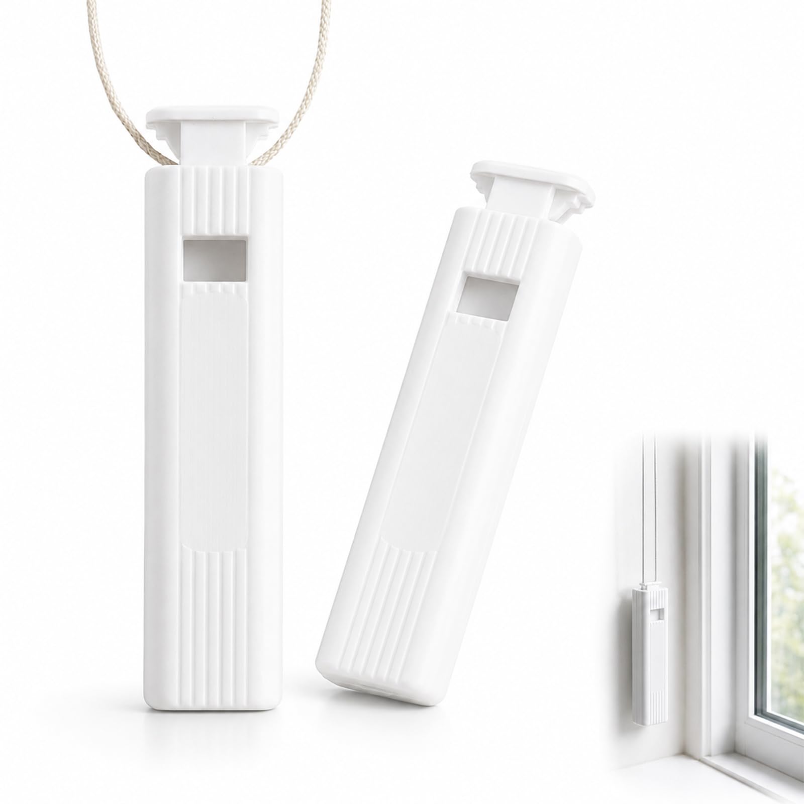 Livawnd 2pcs White Plastic Blind Cord Weights, Replacement Cord Tensioner for Vertical Blinds, Roller Blinds & Window Shutters, Home Blind Accessories